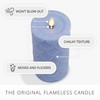 Luminara Embossed Fish Scale Flameless LED Candle, Cornflower, 3.25" x