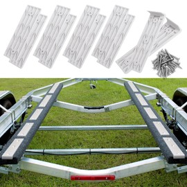 CTMAOYI Boat Trailer bunk Slides,Smoother Boat Bunk Slide Pads, Boat on/Off Trailer Easier, Fits Most Trailers, 3" x 10" Boat Trailer Bunk Slicks(White)