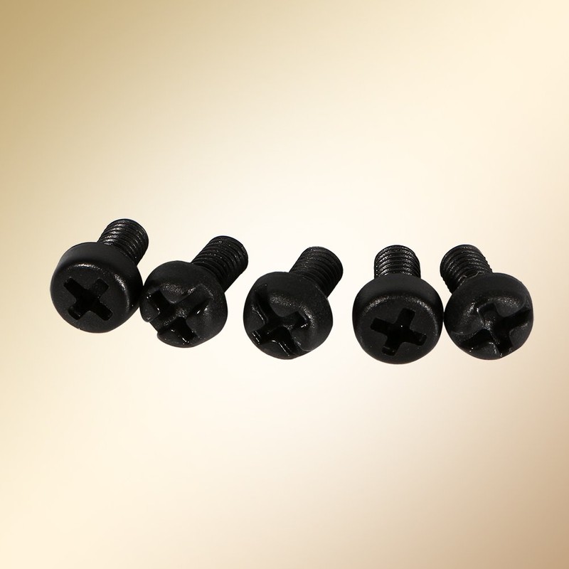 Black Screw Set, M3 6mm Round Nylon Screws for Wood,