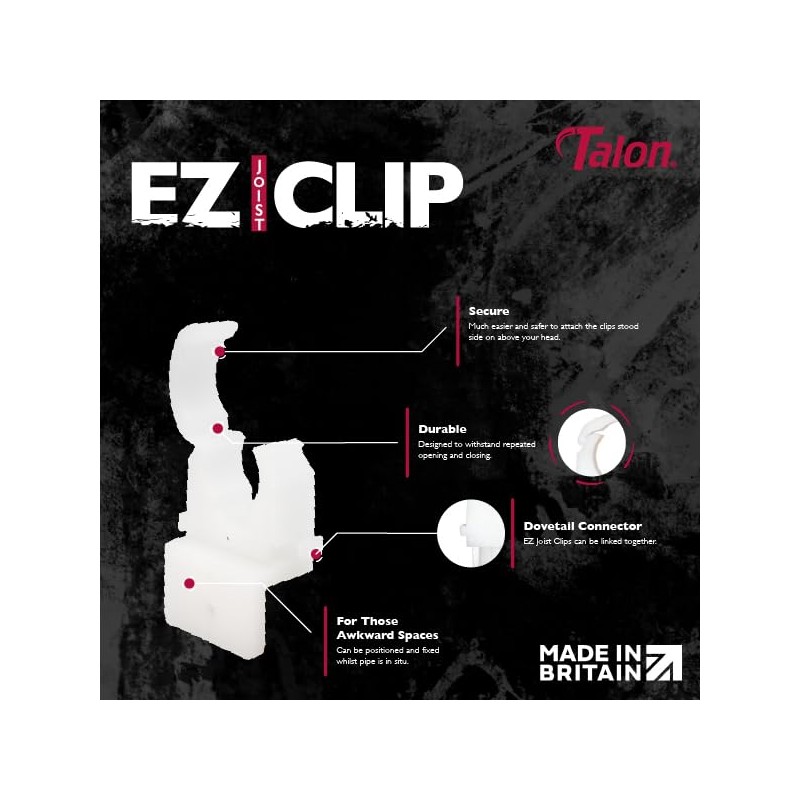 Talon - 15mm EZ Joist Clip - Polypropylene Connector Bracket
