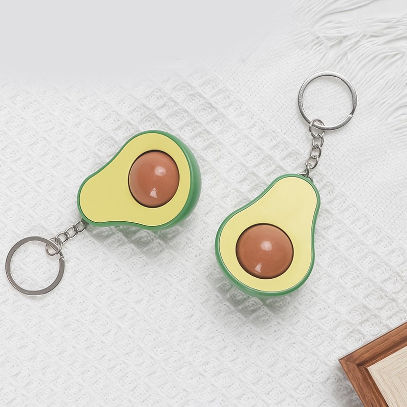 COSSIKA Fun Keychain Avocado Stress Relief Keychain Avocado Massage Bead