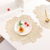 Hosoncovy 4 Pack Decorative Coral Leaf Placemats PVC Placemats Hollow