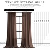 Coffee Linen Curtains 108 inch Length 2 Panels Set Modern
