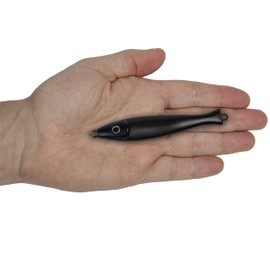 Rhino Premium Big Head Pirk Fishing Lure for Sea Fishing Artificial Bait for Great Depths in Norway in Classic Shape, Sharp and Stable Treble Fishing Hooks, Black, 400g