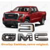 Auto Front Only Black USA Flag Emblem Overlay 2019-2025 GMC