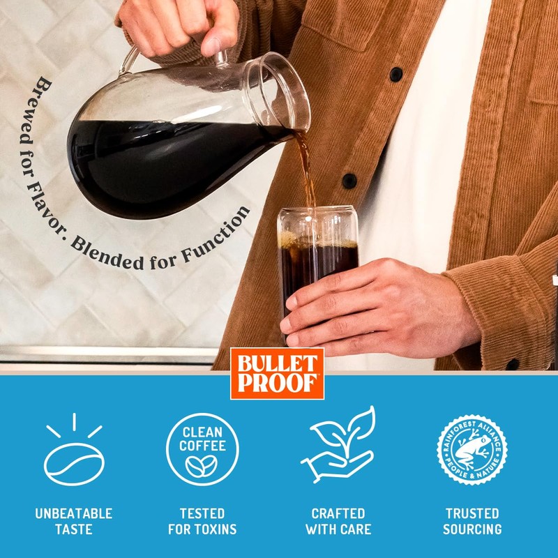 Bulletproof Original Cold Brew Coffee, Medium Roast Coarse Ground, Clean