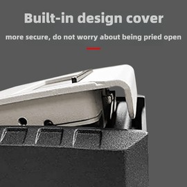 Decruil Lock Box for Keys, Wall Mounted Key Safe with Code for Outside, Waterproof Combo Lock Box for Car Key, Door Key