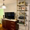Gold Industrial Wall Mount Iron Pipe Shelf Bracket,DIY Open Bookshelf,Storage