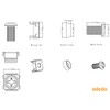 odedo 50x Screws M6 Mounting Kit Black Rack Screws Mounting
