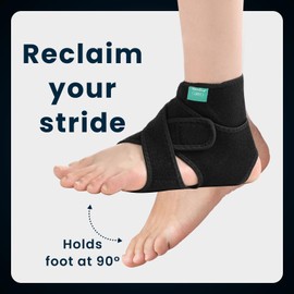 Welnove AFO Drop Foot Brace – Arch Support for Walking, Stabilizes Lower Limbs from Foot Drop, MS, TBI, Cerebral Palsy