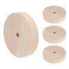 sourcing map Wooden Toy Vehicle Car Train Truck Wheels 2"