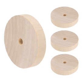 sourcing map Wooden Toy Vehicle Car Train Truck Wheels 2" Dia Pack of 4
