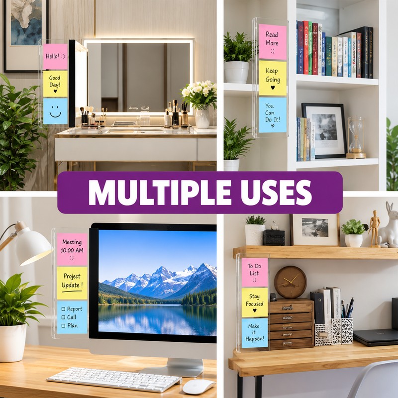Monitor Memo Board for Desktop Organization – Acrylic Note Holder