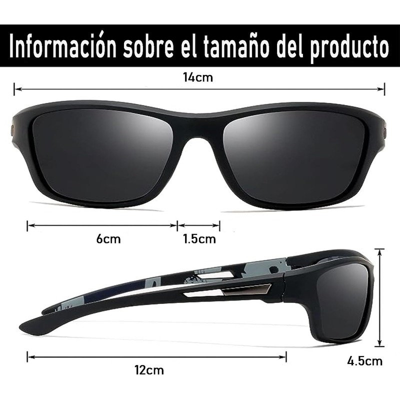 Gafas de sol deportivas polarizadas TAC para ciclismo, pesca y