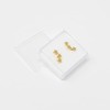 Aretes de Triple Estrella en Chapa de Oro de 22K