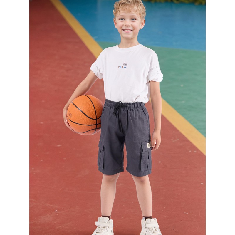 NATUST Children's Cargo Shorts Boys, gray