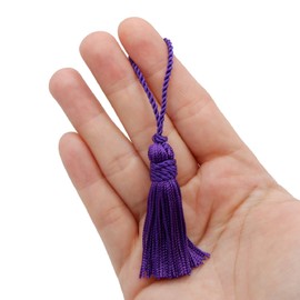 TEXTEX = Cuquillo Tassel with Tied on the Head. 5cm Long. 100% Rayon. Bag of 5 Units - (Purple)