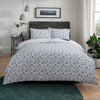 Sleepdown Abstract Brush Strokes White Teal Navy Reversible Duvet Cover