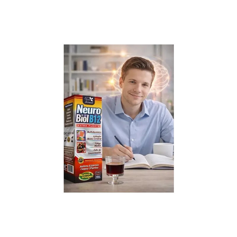 2 Pack Neurobiol B12 Suplemento Complejo B Tónico 1lt Sabor