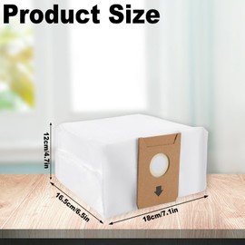 12Pack CF Clean Fariy Dust bags Compatible with Ecovacs X&T Series DEEBOT X1/X1 PRO OMNI Turbo T10/T20 OMNI T20 Max/T20 Pro Robot Vacuum Cleaner