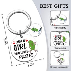 MOEXUKO Pickle Keychain Pickle Gifts for Women Pickles Themed Gifts for Pickles Lovers Friends Birthday Christmas Thanksgiving Gift Ideas