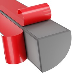 1/2 Inch Flexible Quarter Round Molding, Peel and Stick, Corner Molding Trim, Waterproof Rubber Edge Molding Quadrilateral Trim for Wall Corner Countertops (Gray, 39Inch)