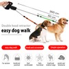 Double Dog Leash Lead 360°No Tangle Heavy Duty Retractable Pet