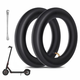 Yungeln Pack of 2 10 x 2.125 Double Strength Pram Inner Tube, 10 Inch Hose with Angle Valve 45° Including Mounting Levers, Compatible for Pushchairs, Tricycles, Bicycles, Children's Bikes, Electric