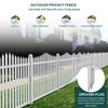 Bynbbur 4 Panels White Vinly Fence 42" W x 36"