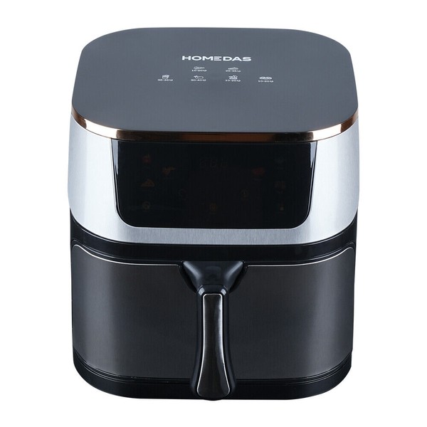 HOMEDAS Air Fryer Compact 5 Qt, Max 450F for Juicy