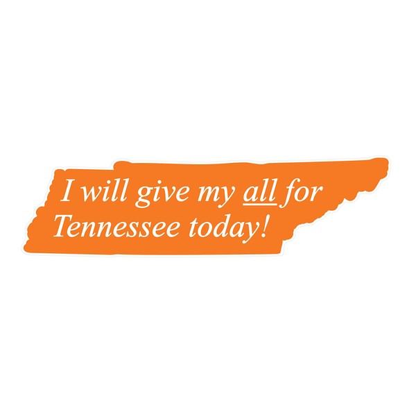 Craftique Tennessee Volunteers I Will give My All for Tennessee Today Wall Signs (27")