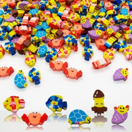 300 Pieces Mini Erasers for Kids Bulk Assorted Novelty Sea Animal Pencil Erasers for Classroom Party Favor Home School Work Rewards Gift Rewards Gift