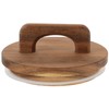 DOITOOL Storage Jar Wooden Lid, Wide Mouth Canning Lids With