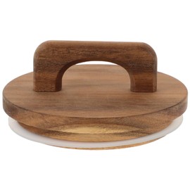 DOITOOL Storage Jar Wooden Lid, Wide Mouth Canning Lids With Handle Sealing Ring, Multipurpose Canning Covers Wood Lid for Glass Canister Food Jars, 1pcs