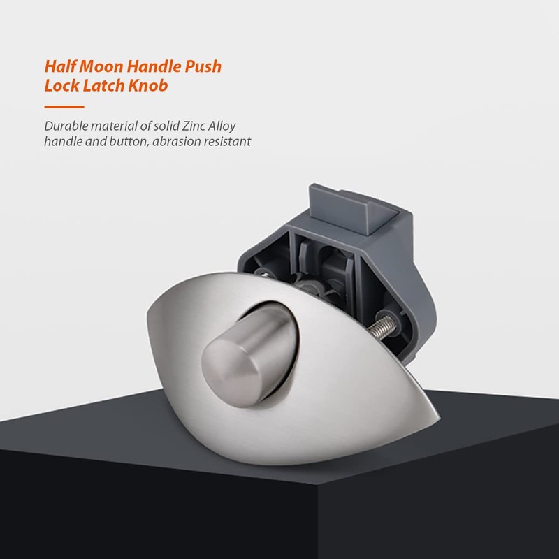 Dream Lighting 2PCS Zinc Alloy Half Moon Handle Push Lock