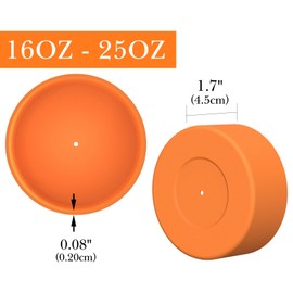 Linkidea 2 Pack Water Bottle Boot Compatible with Owala FreeSip 16oz, FreeSip Tritan 25oz, Silicone Anti-Slip Bottle Bottom Bumper Protector (Orange)