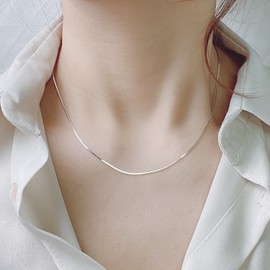 Silver 925 Snake Snake Necklace Yellow Gold 45cm / 실버925 스네이크 뱀줄 목걸이 옐로우골드(Yellow Gold)  45cm