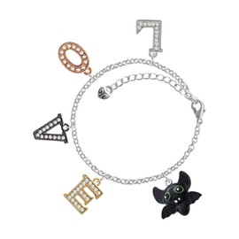 Delight Jewelry Resin Bat Buddy Multi-Colored Crystal Love Charm Bracelet, 6+2" Extender