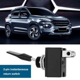 SING F LTD 2Pcs 2-Pin ON/Off Momentary Long Paddle Spring Momentary Toggle Washer Switch Lever Auto Switch for Car Electrical Parts Windscreen Washer Horn