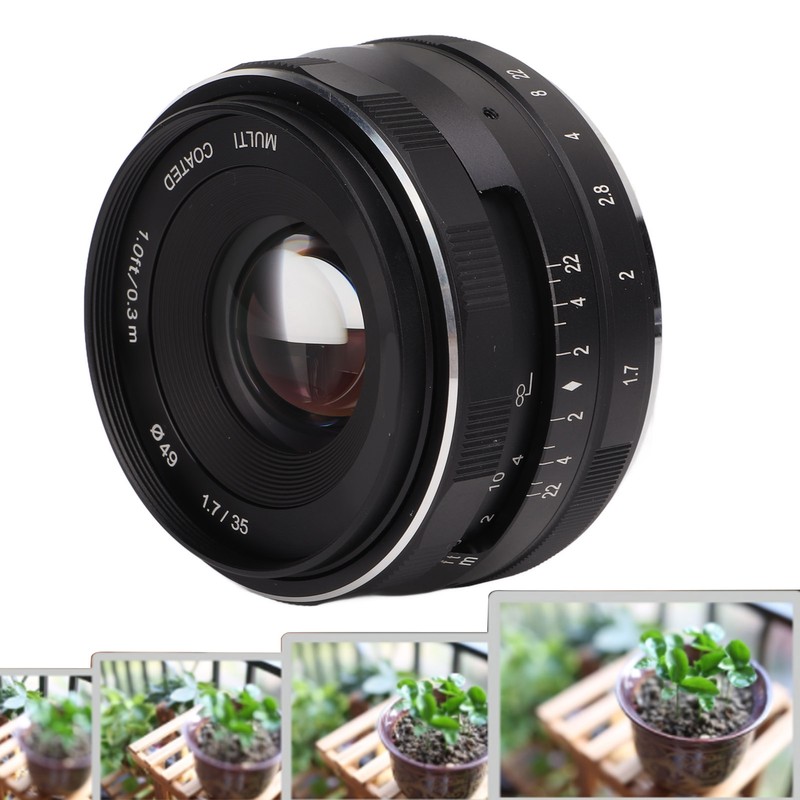 Meike 35mm F1.7 Lens APS C Frame Manual Prime Lens