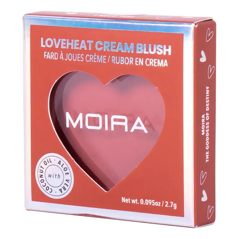 Rubor Crema Moira Loveheat Luminoso Vegano Sin Parabenos 12h