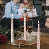 AFINETH Valentine Day Flameless Taper Candles with Heart, 9.6" Real