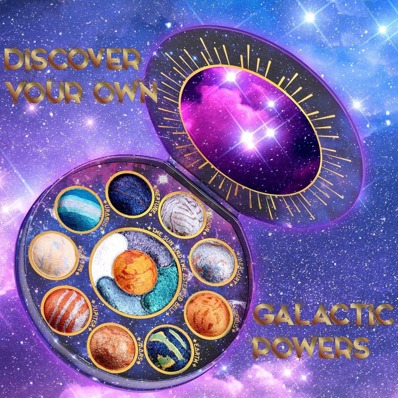 JINYAWA Galactic Assemble Eyeshadow Palette 14 Colors Glitter Shimmer Metallic