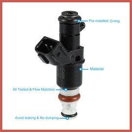 ACROPIX 4 Pcs 16450-PRB-A01 Car Vehicle Petrol Fuel Injector Nozzle Replacement for Acura RSX Type-S 2.0L 2002-2004 Car Parts