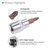 CoCud Phillips Bit Socket, PH2 Bit 3/8" Drive 1.89" Long,
