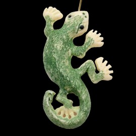 Gecko Hand Carved Water Buffalo Bone Bead 10753 for Jewelry Making
