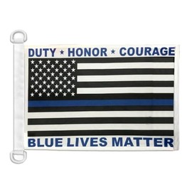 Blue Lives Matter NAUTICAL Flag 18'' x 12'' - Stop the violence flags 30 x 45 cm - Banner 12x18 in for boat - AZ FLAG