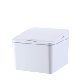 Smart Sensor Trash Waste Can Multifunctional Electric Induction Storage Bin for Desktop Car White
