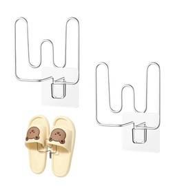 Shoe Holder Wall, Shoe Stacker, Space-Saving, Wall Mounted Shoe Rack Hanging, Narrow Shoe Rack Hook, Shoe Holder No Drilling, Shoe Stacker for Adults and Children, Shoe Rack Metal, Pack of 2
