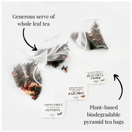 Inspirational Tea Co. 25 Biodegradable Tea Bags with Quotes (Moroccan Mint with Green Tea)